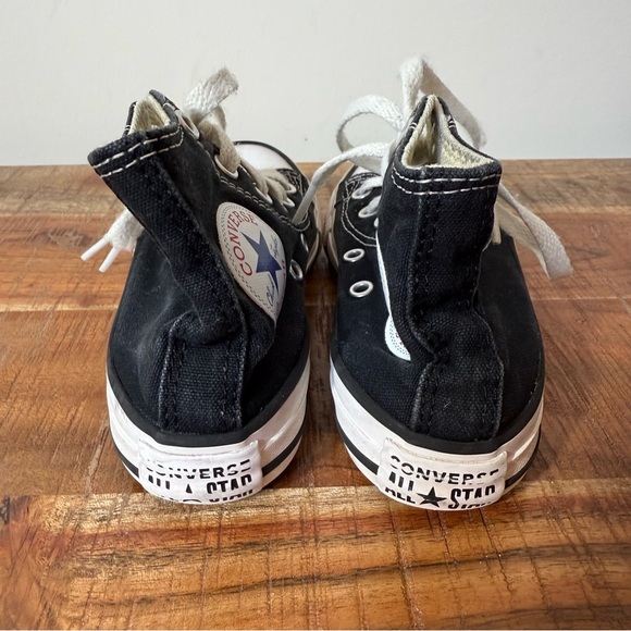 Kids Converse Black High-Top Sneakers, Size 11 - Picture 3 of 5